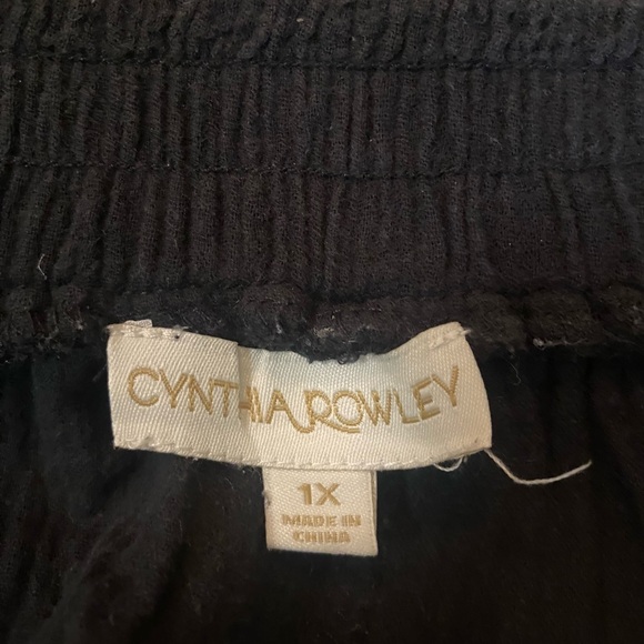 Cynthia Rowley Black Raw Edge Lounge Shorts Womens XL EUC - Picture 6 of 8
